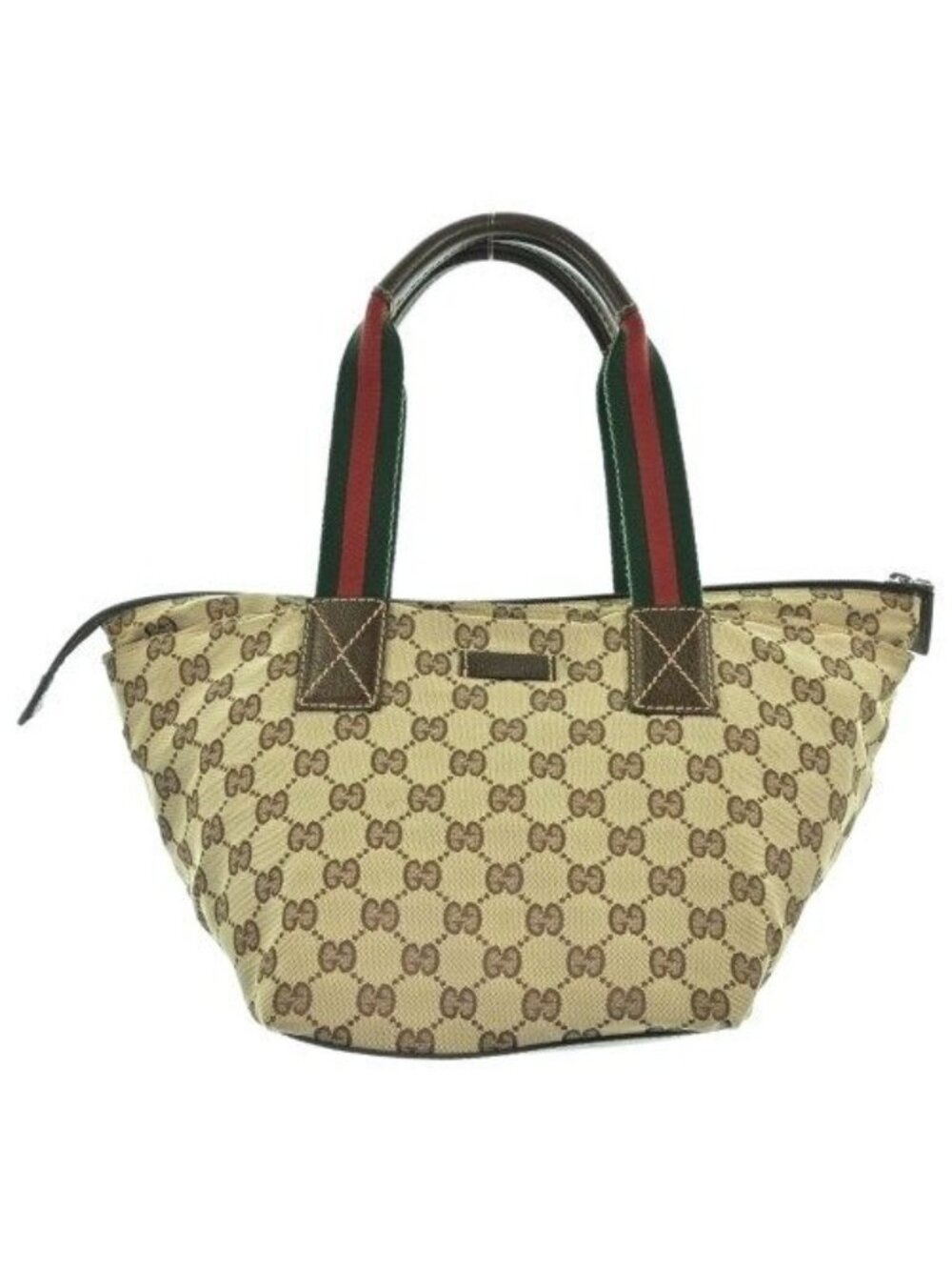 Gucci Nylon Handbag Sherry Line Beige